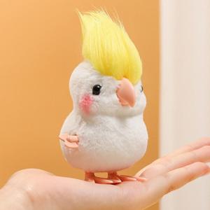 걸어다니는 노랑머리 앵무새 태엽인형 반려 장난감 앵무새인형 새 움직이는 웃긴 태엽장난감