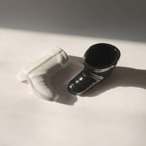 웨스턴 부츠의 오후 / 미니 도자기 캔들홀더 성냥꽂이 오브제 장식소품