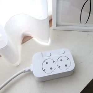 시소탭 국산 먼지 차단 철벽 방어 특허 안전 개별 멀티탭 2구 0.7m 짧은선