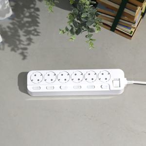 시소탭 국산 먼지 차단 철벽 방어 특허 안전 개별 멀티탭 6구 1.5m