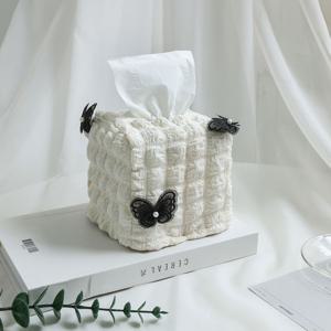 자체제작 정사각 미니 엠보 패브릭 티슈 커버