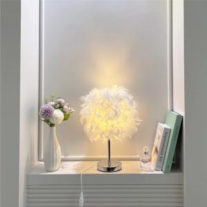 북유럽 인테리어 테이블 조명 깃털 단스탠드 LED 무드등(리모컨 추가가능)