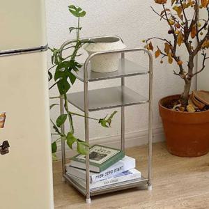 스테인리스 스틸 침대 협탁 사각 사이드 테이블 다용도 실용성 코너 선반 3단