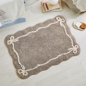 라피니라 웨이브 리본 터프팅 면 발매트 BEIGE 45X65