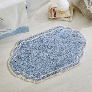 라피니라 프렌치 웨이브 면 발매트 SKYBLUE 40x60