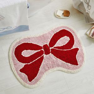 빅리본 면 터프팅 발매트 RED 45X65