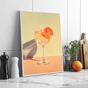 자몽칵테일 그림 알루미늄액자 화이트 신혼 아파트 주방 식사 카페 자몽 인테리어 액자