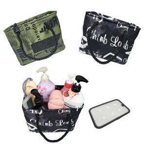 레트로 물빠지는 목욕가방 스파백 목욕탕 사우나 가방 받침대포함