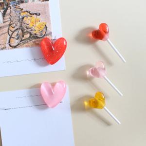 하트막대사탕 5P set 냉장고자석 마그넷 작지만 강력한 귀여운 메모홀더 현관문자석