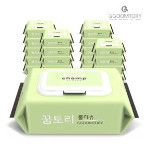 아기물티슈 뉴가득찬 챔프 엠보싱 캡형 55gsm 100매 20팩