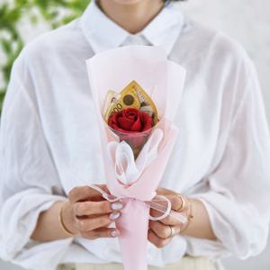 LED 장미 한송이 돈꽃다발 비누꽃 용돈 어버이날 선물 이벤트