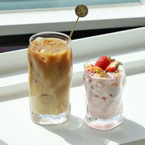 루고 웨이브 홈카페 유리컵 (2Size) 하이볼 맥주 카페 에이드 온더락 아이스 잔 감성