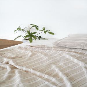 Novelty stripe blanket - beige