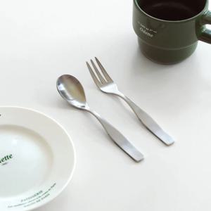 오데뜨 무광 스텐 카페 커트러리 스윗핸들 양식기 티스푼+티포크 세트