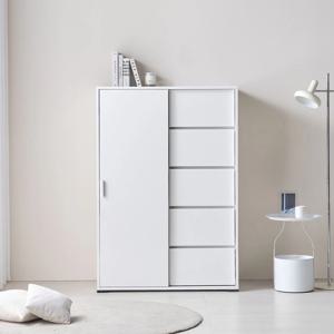 제니 서랍 옷장 800 1000 수납 슬라이딩 낮은 행거 드레스 원룸 아이방 화이트