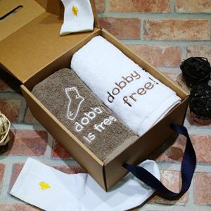 송월 dobby is free! 2P 도비 세트 퇴사/퇴직 선물 (타올2매+크라프트박스)