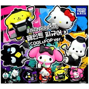 캡슐토이 가챠 산리오 알록달록 페인트 피규어 쿨 팝 5종 풀세트 피규어