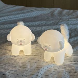 젤리멍이 무드등 강아지 수유등 실리콘 터치 무선 조명