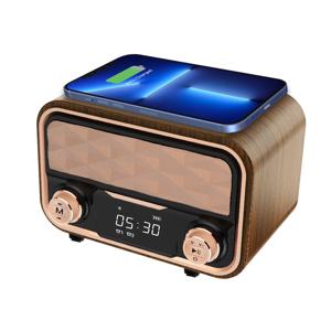 고속 무선충전 겸용 탁상시계 스피커 WCP-230