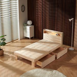 편백나무 원목 LED수납 통판 서랍형침대 퀸침대 매트리스 선택