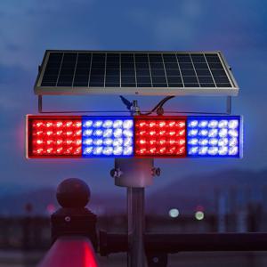 LED 태양광 경광등 장방형 태양열 경고등 고속도로 위험신호 표시등 24시 4등 양면
