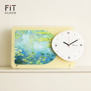핏클락 커스텀 액자 시계 블루투스 무소음 인테리어 벽시계 - 4colors