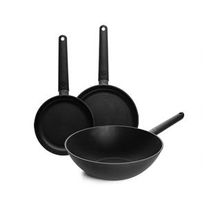 독일 WOLL 볼 에코라이트 후라이팬 웍 3종 스몰세트 (팬20cm 팬24cm 웍30cm)