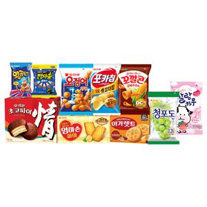 실속만점 간식세트(초코파이,포카칩,꼬깔콘,마가렛트,말랑카우 등) 10종