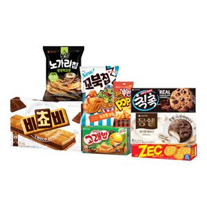 단짠단짠 과자세트(비쵸비,치킨팝,꼬북칩,고래밥,몽쉘,제크,칙촉,오잉) 8종