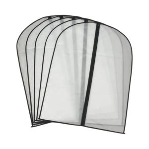 반투명 지퍼식 옷커버 (5p 블랙 60x80cm) DK47