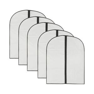 반투명 지퍼식 옷커버 (5p 블랙 60x80cm) DK47