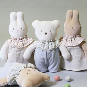 멜로우 딸랑이 애착인형 (곰 토끼 4종 선택)
