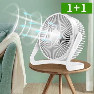 1+1 BLDC모터 2단 스탠드 선풍기 탁상용 USB 상하각도조절
