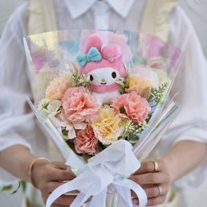 산리오 인형 꽃다발 선물 미니 시나모롤 쿠로미 마이멜로디 졸업식 학예회 입학식 선물