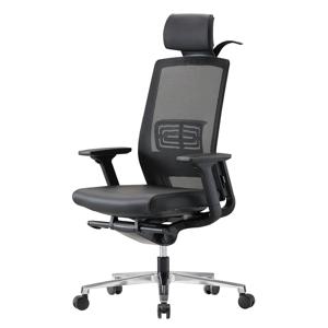 아이언 천연소가죽 메쉬 목받침 옷걸이 학생 사무용 컴퓨터 의자 IRN-400L