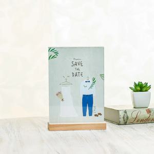 메모꽂이 우드 스탠드 아크릴 쇼케이스 아크릴꽂이