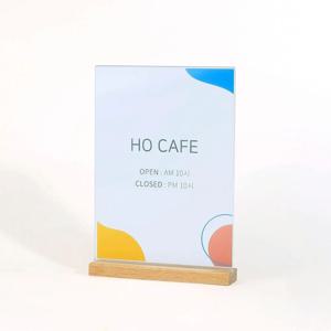 메모꽂이 우드 스탠드 아크릴 쇼케이스(A4) (세로형)