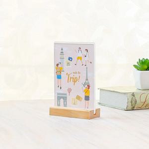 메모꽂이 우드 스탠드 아크릴 쇼케이스 T자형꽂이