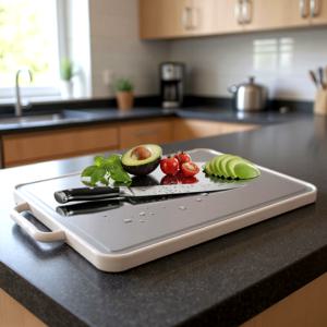 마시피렌체 304 스텐 PP 양면도마 다용도 고기도마 김치 스테인리스 기스 잘 안나는