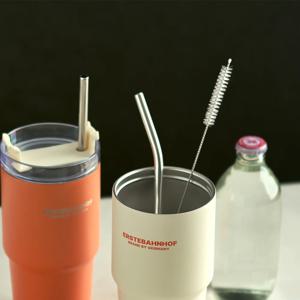스텐 빨대 세척솔 세트 22.5cm 일자형 2P+커브형 2P+세척솔 1P스테인리스 빨대 스