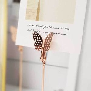 메모 가격표 꽂이 홀더 메뉴 메모지클립 로즈 나비