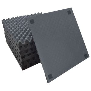자석 부착용 계란형 난연 방음패드 흡음보드 25x25cm 25t, 차콜