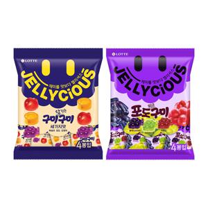 젤리셔스 구미당기는구미 224gx1개+젤리셔스 포도먹은구미 196gx1개