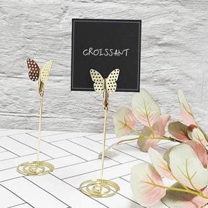 메모 가격표 꽂이 홀더 메뉴 메모지클립 골드 나비