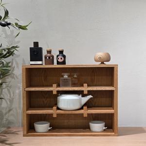 감성 홈카페를 위한 다용도 원목 컵선반