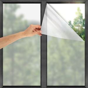 닥터하우스 사생활보호 무점착 물로 붙이는 암막 단열 시트지, 투명