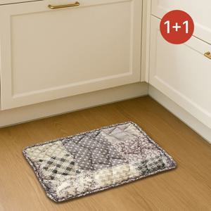 1+1 빈티지 퀼팅 발매트 사각형 욕실 화장실 주방 매트