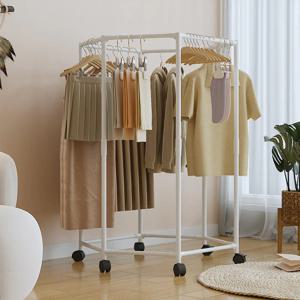 [해외] 이동식 360도 회전 스탠드 옷걸이 행거 실내 빨래건조대