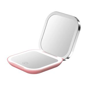 포켓 LED 조명 손거울 5배 확대경 화장 메이크업 초경량 거울