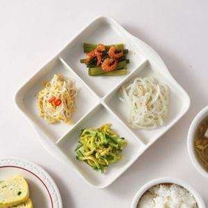 쉐난고 카디날 사각 4칸 나눔접시 반찬 소분 그릇